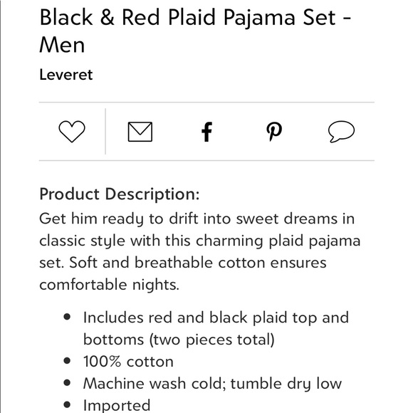 “ZULILY” ❤️ SUPER COOL🖤MEN’S RED/BLACK PLAID PJ’S - Picture 13 of 15